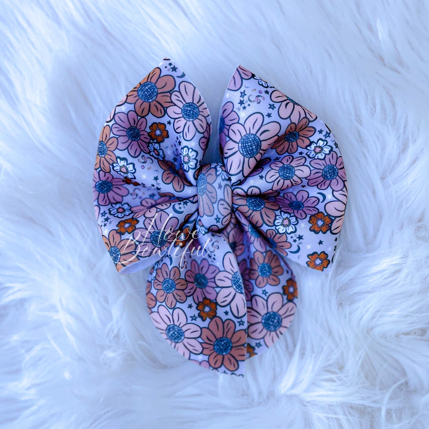 Boho Floral Sailor Bow