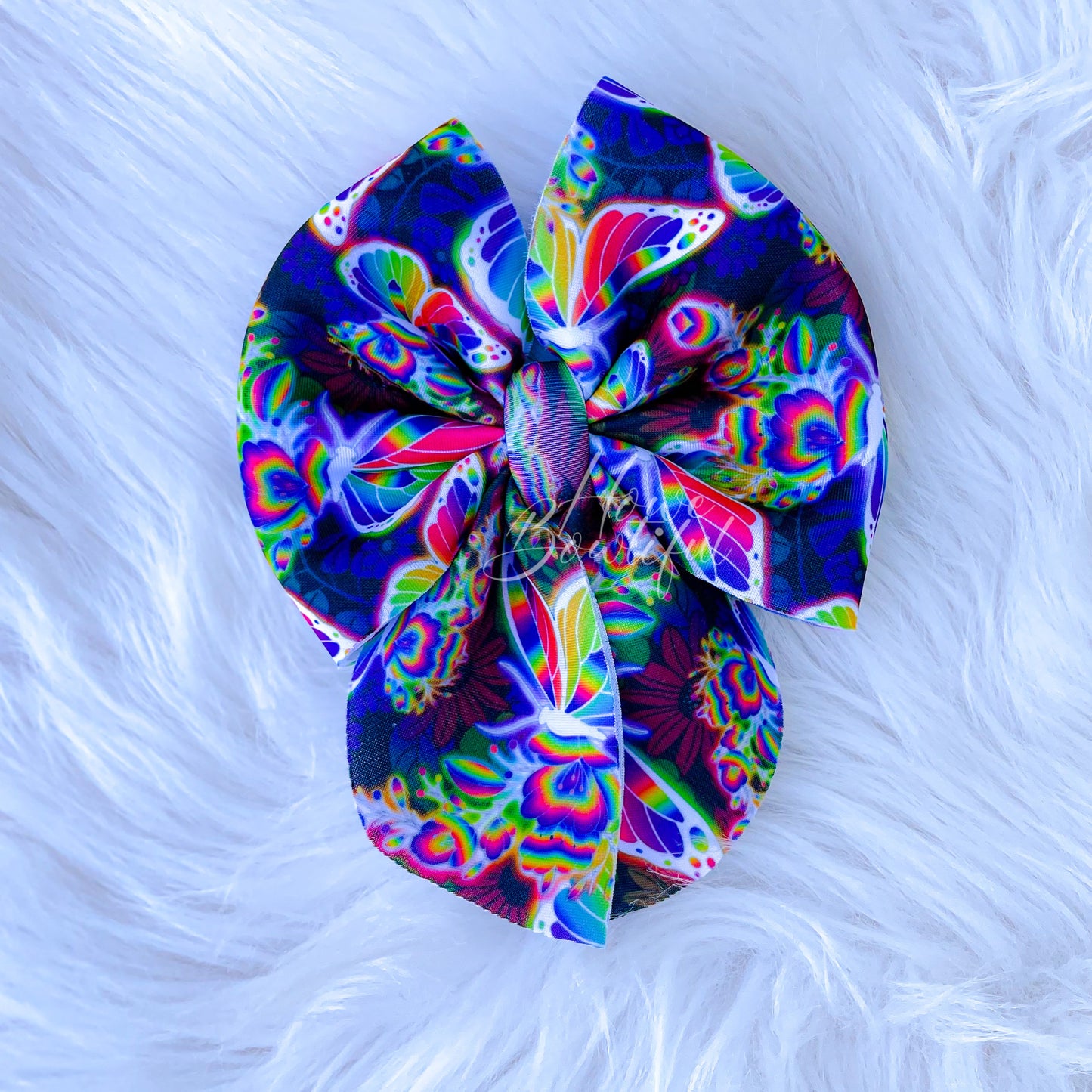 Neon Butterfly Sailor Bow